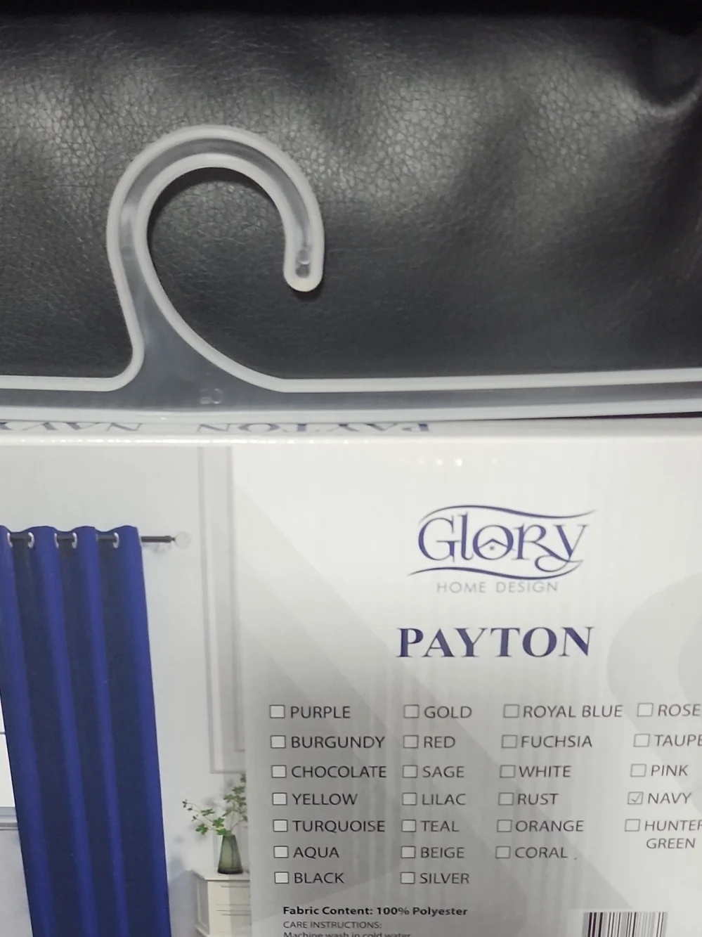 Payton Navy Blue Blackout Grommet Curtain Panel 54x84